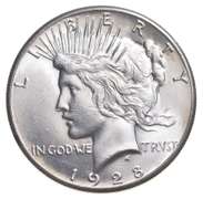 1928 Peace Silver Dollar