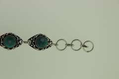 Silver-Tone Quartz Gemstone Bracelet