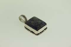Silver-Tone Quartz Gemstone Pendant