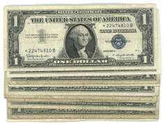 Great lot of 12 Series of 1957 $1 Silver Certificate STARS