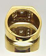 Gents Heavy 14kt Gold 1.50 CARAT Diamond Ring