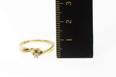 10K Yellow Gold Diamond Solitaire Classic Promise Engagement Ring