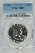 Remarkable PCGS PR67 graded 1955 Franklin Half Dollar