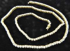 Sterling Silver Plated Tennis Necklace