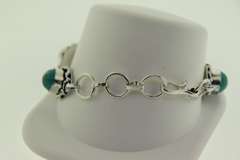 Silver-Tone Quartz Gemstone Bracelet