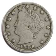 Key Date 1886 Liberty V Nickel