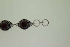 Silver-Tone Quartz Gemstone Bracelet