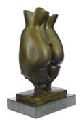 Female Nude Torso Bronze Figurine