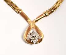 Sparkling Diamond Cluster Necklace