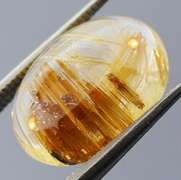 Artistic 5.57ct golden Rutile Quartz cabochon