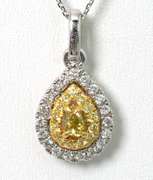 Sparkling 18KT 2-Tone Necklace with 0.75CTW Fancy Color Diamonds