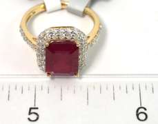 Wonderful 14KT YG Ruby & Diamond Ring