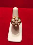 14K YELLOW GOLD LADIES OPAL RING