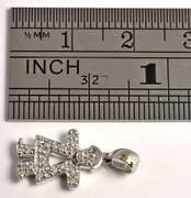 Charming Girl Pendant with Diamonds in 14K WG