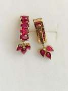9.0 Carat Ruby Earrings in 14kt Gold