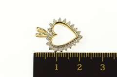 10K Yellow Gold Diamond Classic Simple Heart Love Symbol Pendant