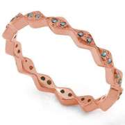 LOVELY 21 CARAT TW BLUE DIAMOND STERLING SILVER RING