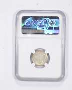 UNC Details 1945 Mercury Dime - OBV Scratched Broadstruck On Blank - Graded NGC