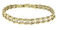 Outstanding Yellow Gold Railroad Bracelet
