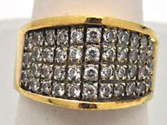 Dome Style Diamond Ring in 18kt Gold
