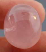 Glowing! 34.73ct powder pink Rose Quartz cabochon