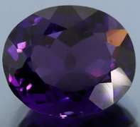Deep purple 12.92ct oval cut created Amethyst