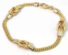 Unique Knot Design Bracelet, 14kt