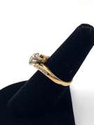 10kt Yellow Gold Marquise & Round Diamond Ring