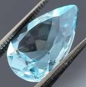 Sparkling 5.56ct brilliant blue pear cut Topaz
