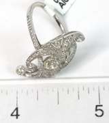 Glistening 0.83CTW Free Form Diamond Ring in Platinum