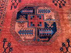 MAGNIFICENT VINTAGE AFGHAN RUG 9.5x11.5