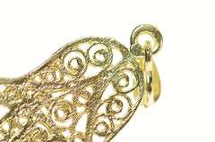 14K Yellow Gold Ornate Filigree Protection Symbol Hamsa Charm/Pendant