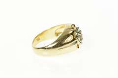 14K Yellow Gold 0.87 Ctw Diamond Cluster Retro Statement Ring