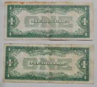 1928 A& B $ 1 Funnyback Silver Certificates