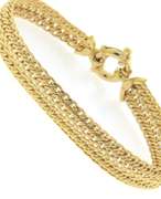 Charming Yellow Gold Woven Link Bracelet