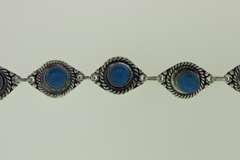 Silver-Tone Quartz Gemstone Bracelet