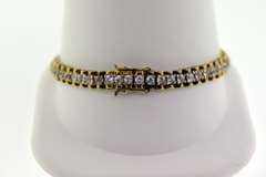 Vintage Sterling Silver Crystal Tennis Bracelet