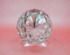 Tiffany & Co Faceted Clear Crystal Paper Weight