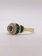 14kt Gold, Blue Sapphire & Diamond Ring