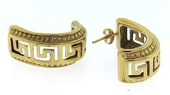 Gorgeous Yellow Gold Greek Key Earrings