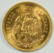 Superb Gem BU 1955 Mexico 5 Pesos Gold Piece