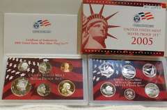 2005 Silver PROOF Set, w/State Qtrs