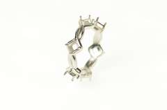 Platinum 6.3mm Twist Pattern Eternity Band Setting Ring