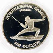 1984 International Games Fencing Coin