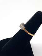 Pretty Round Diamond Ring in 10kt Two Tone Gold