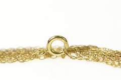 14K Yellow Gold 0.6mm Cable Chain Rolling Simple Link Necklace