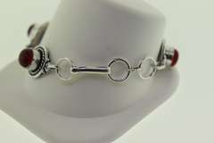 Silver-Tone Quartz Gemstone Bracelet