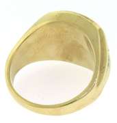 Men's Yellow Gold Black Onyx Signet Style Ring