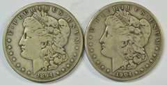 Scarce 1894-S & 1904-S Morgan Silver Dollars. Key dates