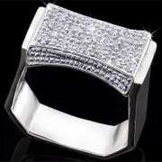 ADORABLE ! 1/2 CARAT DIAMOND 18K GOLD PLATED MENS ENGAGEMENT RING